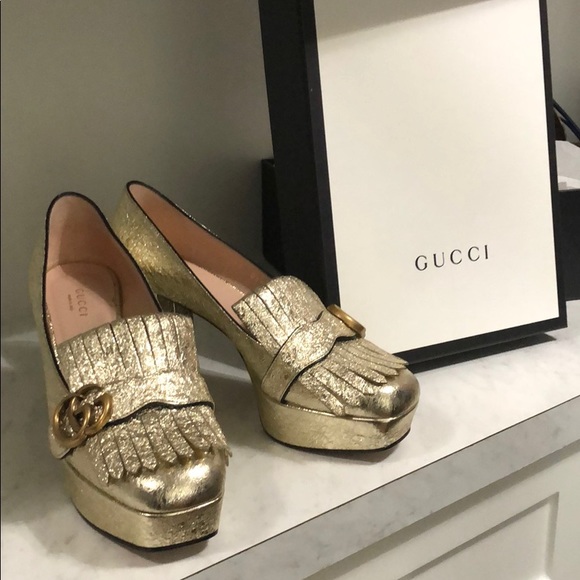 gucci marmont metallic pump